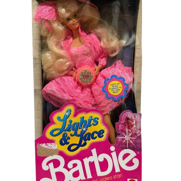 Mattel Other - Lights & Lace Barbie Doll 1990 Mattel Original Box